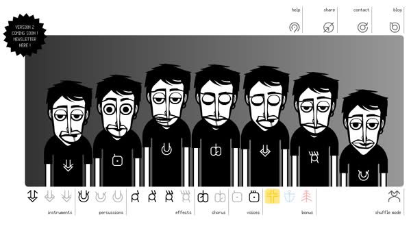 Incredibox: componha musiquinhas com instrumentos, coral e tudo mais
